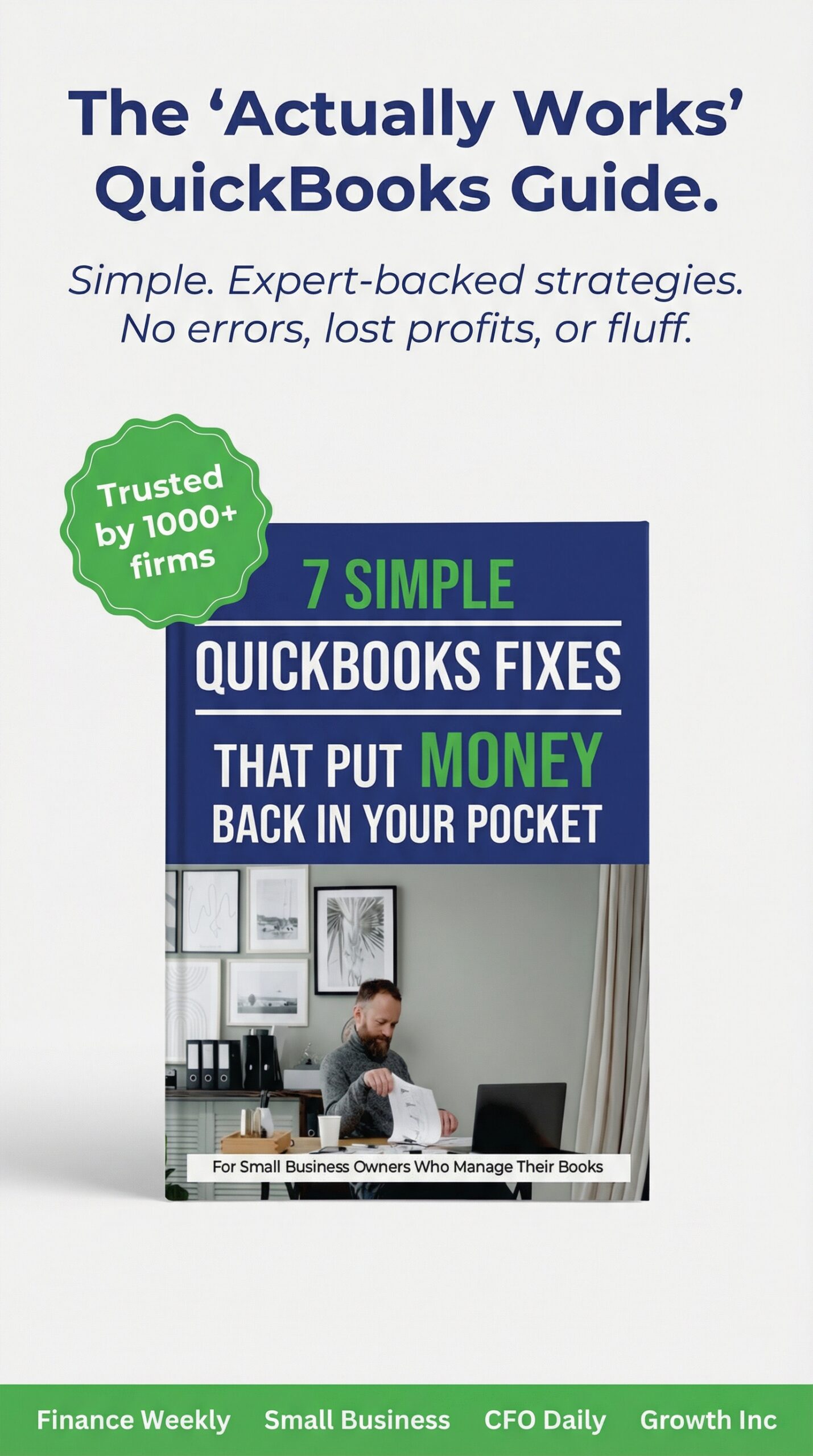 7 Simple QuickBooks Fixes That Put Money Back In Your Pocket - book cover
