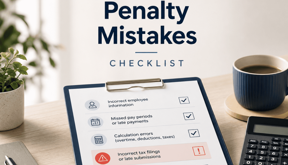 Payroll Mistakes That Cost You Penalties (Checklist)