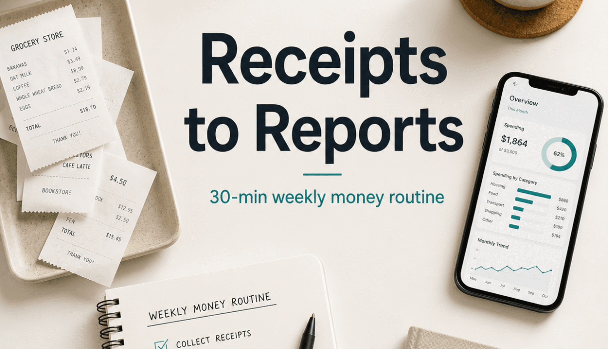 Receipts to Reports: A 30-Min Weekly Money Routine