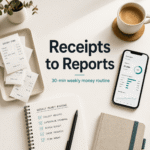 Receipts to Reports: A 30-Min Weekly Money Routine